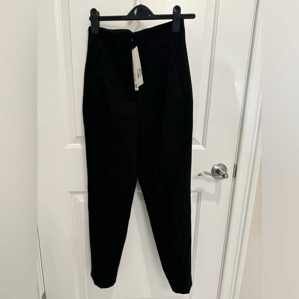 New Zara high waisted pants black size XS